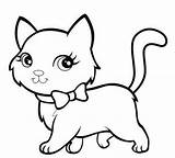 Kucing Gambar Mewarnai Kelinci Yang Coloring Lucu Pages sketch template