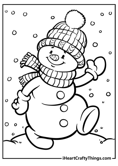 snowman coloring pages  preschoolers