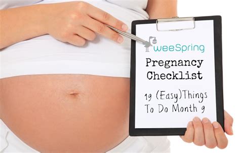 your pregnancy checklist for month 9