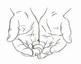 Hands Hand Drawing Open Cupped Drawings Jesus Clipart Tattoo Draw God Sketch Line Palm Outline Giving Clip Wordpress Reference Getdrawings sketch template