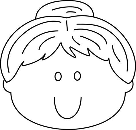 face colouring pages clipart