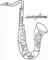 Saxophone sketch template