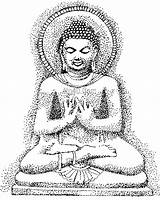 Buddha Meditating Coloring 4to40 Drawing sketch template