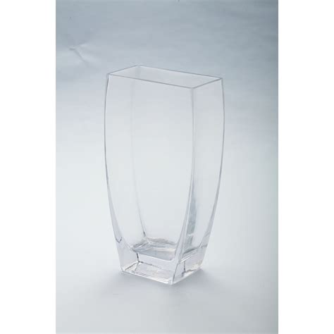 10 Tapered Rectangle Tabletop Glass Vase