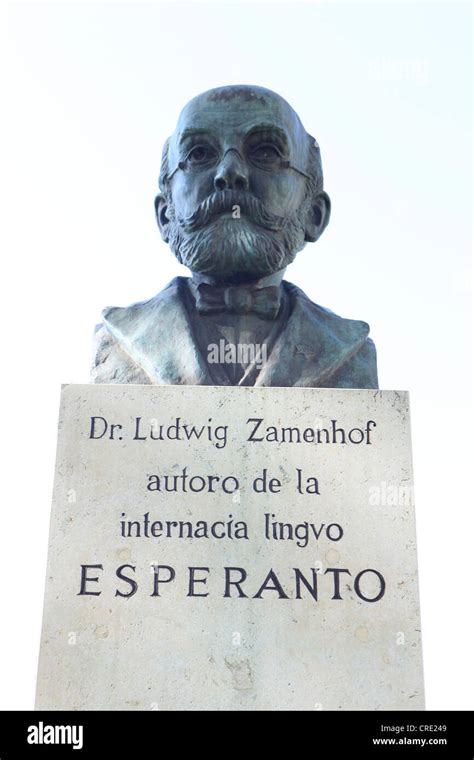 bust  dr ludwig zamenhof creator   international language esperanto vienna austria