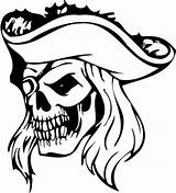 Pirate Coloring Pages Skull Printable Undead Hat Zombie Clipart Template Pirates Sticker Skulls Head Supercoloring Flag Decals Decal Clip Stickers sketch template