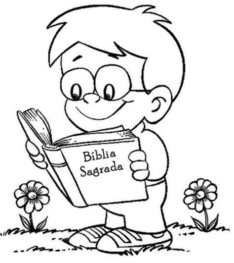 child reading bible colouring pages