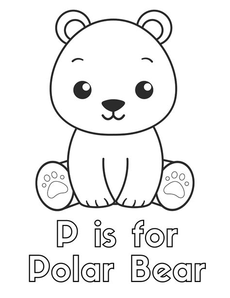 polar bear coloring pages  kids  adults