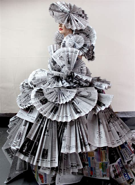 pin  martine michel  mode paper dress recycled fashion recycled dress