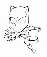 Pantera Marvel Nera Colorpages Colorare sketch template