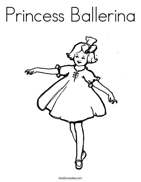 princess ballerina coloring page twisty noodle