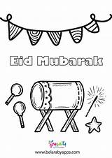 Eid Fitr Mubarak Belarabyapps sketch template