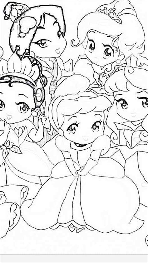 baby disney princess coloring pages  printable images