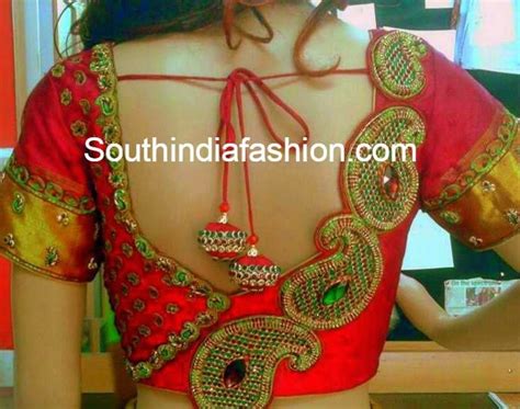 Paisley Design Maggam Work Blouse South India Fashion