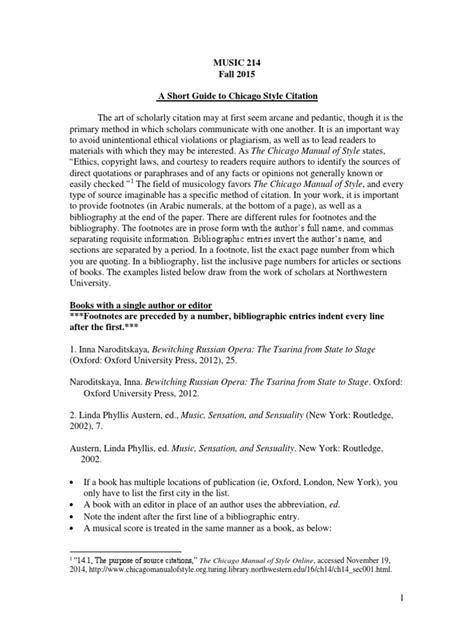 short guide  chicago style citation citation books