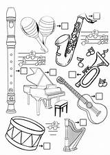 Musicales Colorear Instrumentos Musicais Musikinstrumente Musicale Educazione Escola Musikunterricht Pentagramas Instrumente Musicali Enseñanza Instrumental Elementare Lezioni Teoria Piani Lezione Schule sketch template