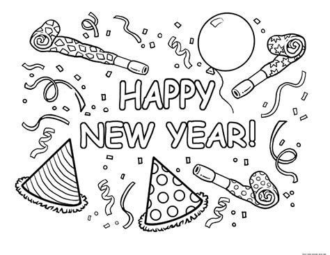 printable happy  year coloring pages  kids
