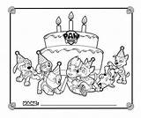 Patrol Paw Birthday Coloring Pages Letscolorit Printable Happy Sheets sketch template