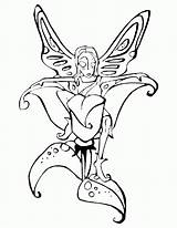 Coloring Pages Gothic Fairy Color sketch template