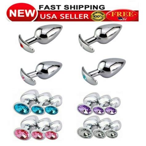 Butt Anal Plug Stainless Steel S M L Set Sex Toy For Women Men Metal