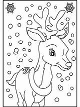 Kleurplaat Kerst Kleurplaten Printen Rendier Sneeuw Peuters Kerstmis Hert Topkleurplaat Rudolf Hertje Dieren Schattige Hertjes Schattig Tekening Kerstman Kerstkleurplaten sketch template