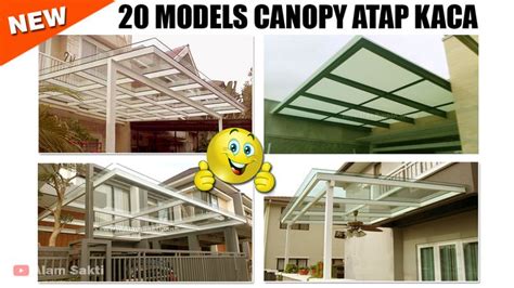 contoh kanopi rumah atap kaca minimalis modern terbaru