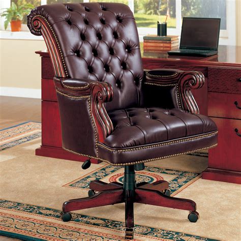 luxury brown leather office chair  decorative