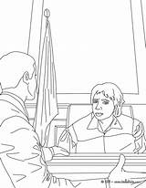 Coloring Pages Lawyer Judge Attorney Color Kids Print Getcolorings Hellokids sketch template