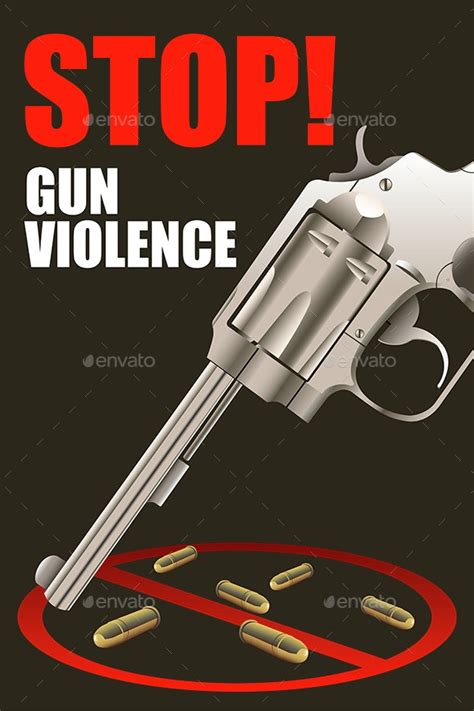 stop gun violence poster  artisticco graphicriver
