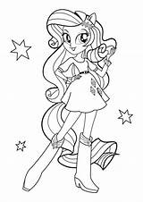 Equestria Poney Coloriage Rariti Colorings Appuyez Rappel sketch template