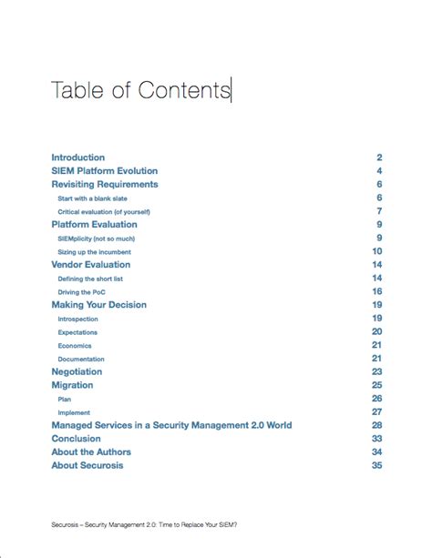 mla format table  contents table  contents