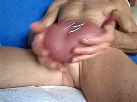 amateur guy with huge balls doing kinky stuff on camera