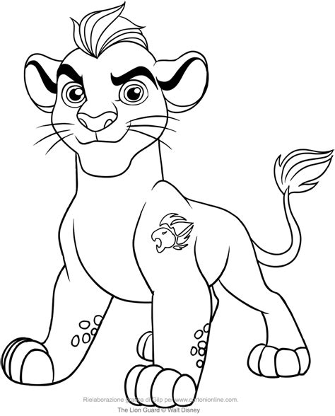 kion  lion guard coloring page