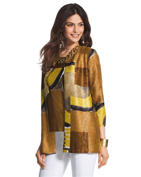 chicos abstract print reversible jacket chicos flowing fall dresses