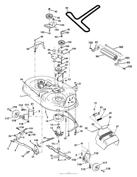 husqvarna   mower deck parts diagram