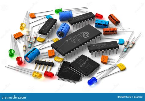 elektronische bauelemente stock abbildung illustration von elektronik