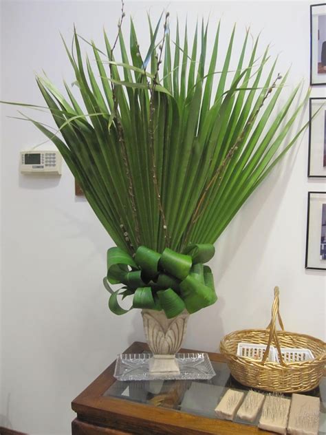 philorthodox palm sunday  saint barnabas foliage arrangements
