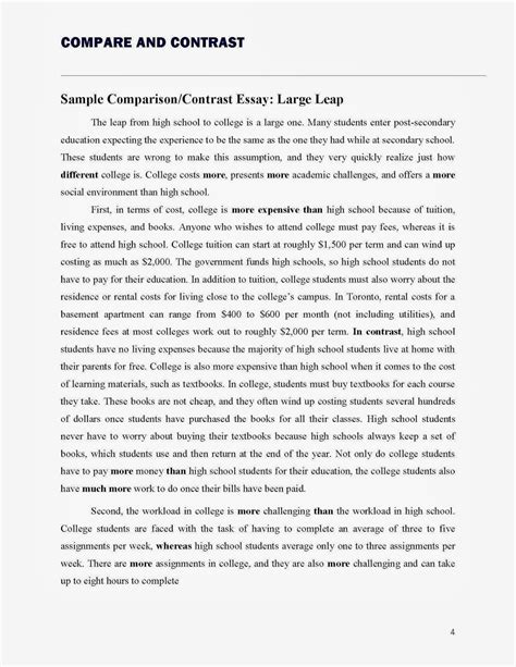 introduction paragraph  compare  contrast essay