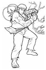 Fighter Ryu Coloringhome sketch template