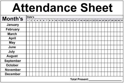 attendance sheet  employee attendance tracker