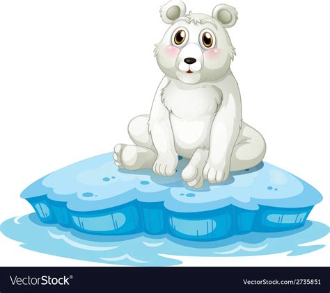 polar bear   iceberg royalty  vector image