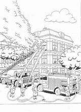 Brigade Fire Fun Kids Coloring Pages sketch template