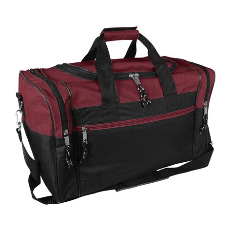 dalix  blank duffel bag duffle travel size sports durable gym bag  maroon walmartcom