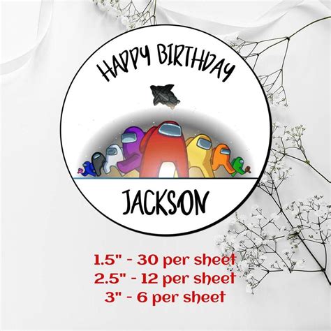 customized   printed happy birthday sticker sheets