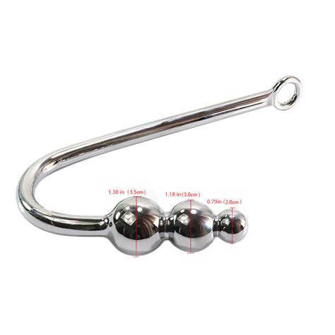 Stainless Steel Anal Hook With 1 And 3 Ball Anal Hook Cleek Rope Adult