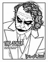 Joker Knight Dark Draw Coloring Too Colouring sketch template
