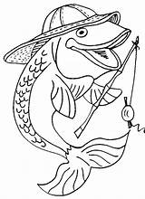 Bass Fishing Fish Drawing Coloring Pages Getdrawings sketch template