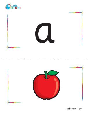 apple flashcard flash card alphabet  urbrainycom