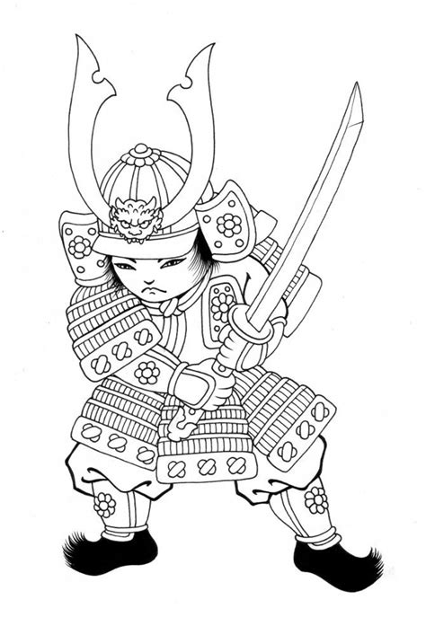 samurai coloring pages  kids kids coloring pages etsy