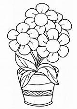 Ausmalbilder Einfache Erwachsene Blumenmalerei sketch template